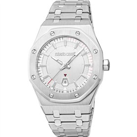 Roberto Cavalli Homme Analogique Quartz Montre avec Bracelet en Acier Inoxydable RC5G102M0055