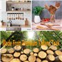 Dciustfhe Lot de 8 ustensiles de cuisine – Spatule, cuillère de cuisine, louche à soupe, écumoir – Classique