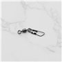 OTOTEC Lot de 100 émerillons de pêche en acier inoxydable - 2 tailles 32 mm et 23 mm - Noir mat