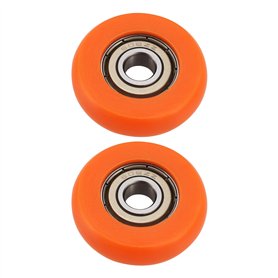 OTOTEC Lot de 2 roues de siège de rameur - Diamètre extérieur : 36 mm - Largeur : 10 mm - Diamètre intérieur : 8 mm - En nylon e
