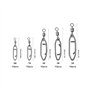 OTOTEC 50 Clips de Pêche en Acier Inoxydable à Rotation Fluide à 360 Degrés avec émerillon à Barillet Changement Rapide de Vites