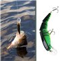 EMSea 5pcs Leurres de Pêche Multi-articulés Appâts Artificiels en Plastique Réalistes Appâts de Simulation Leurres de Pêche pour