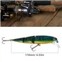 EMSea 5pcs Leurres de Pêche Multi-articulés Appâts Artificiels en Plastique Réalistes Appâts de Simulation Leurres de Pêche pour