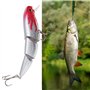 EMSea 5pcs Leurres de Pêche Multi-articulés Appâts Artificiels en Plastique Réalistes Appâts de Simulation Leurres de Pêche pour