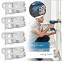 EMSea Lot de 4pcs Crochets de Ceinture avec Vis 2609111584 Compatible avec Bosch 18V Outils Sans Fil DDB180 DDS181 HDS181 IDS181