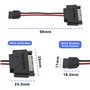 EMSea 2pcs Câble Adaptateur d'Alimentation SATA 15 Broches Mâle vers 6 Broches Femelle pour Disque CD DVD Lecteur Slimline et Di