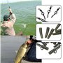 EMSea 58pcs Kit de Matériel de Pêche à la Carpe Poids Clips de Sécurité en Plomb Lien Rapide Émerillons Plate-Forme Tube Cheveux