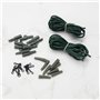 EMSea 58pcs Kit de Matériel de Pêche à la Carpe Poids Clips de Sécurité en Plomb Lien Rapide Émerillons Plate-Forme Tube Cheveux