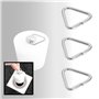 EMSea 20pcs Bouchon d'évier Boucle Triangulaire Bouchon de Vidange Chaîne Triangles Crochet pour Baignoire Évier de Cuisine Sall