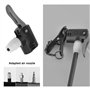 EMSea 2pcs Double Tête Pompe Buse FV AV en Plastique Noir Vélo Pompe à Air Valve Tuyau Adaptateur Connecteur Remplacement Piste 