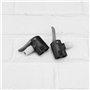 EMSea 2pcs Double Tête Pompe Buse FV AV en Plastique Noir Vélo Pompe à Air Valve Tuyau Adaptateur Connecteur Remplacement Piste 