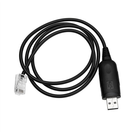 EMSea Câble de Programmation USB 80 Cm 8 Broches Tête en Cristal vers Prise USB Câble de Programmation Compatible avec Anytone L