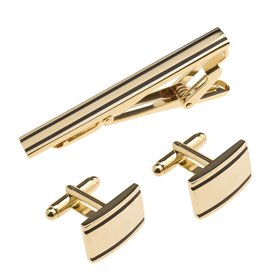 YINETTECH 3pcs Pinces à Cravate et Boutons de Manchette pour Homme Chemises d'affaires Cadeau pour Fête de Mariage Réunion d'aff