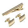 YINETTECH 3pcs Pinces à Cravate et Boutons de Manchette pour Homme Chemises d'affaires Cadeau pour Fête de Mariage Réunion d'aff