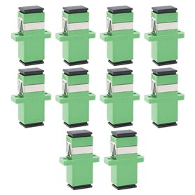 YINETTECH Lot de 10 adaptateurs SC monomode fibre optique SC femelle vers SC femelle APC Coupleur réseau Internet Connecteur Ext