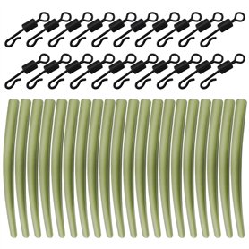 YINETTECH 40pcs Manchons Anti-enchevêtrement Émerillons à Changement Rapide Accessoires Matériel de Terminal de Pêche à la Carpe