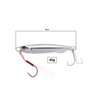 YINETTECH Lot de 2 Leurres de Pêche en Métal avec Hameçons Triples 40 G pour Maquereau Morue Bar Pêche en Eau Douce en Mer Chrom