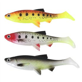 YINETTECH Lot de 3pcs Leurres Souples en Caoutchouc pour Pêche en Mer Leurre Souple de Simulation 15cm 36g pour Pêche en Eau Dou