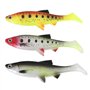 YINETTECH Lot de 3pcs Leurres Souples en Caoutchouc pour Pêche en Mer Leurre Souple de Simulation 15cm 36g pour Pêche en Eau Dou