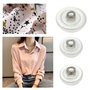 VGOL 100PCS Boutons Perle Blanc Demi Rond Perle Boutons Décoratifs pour DIY Couture Chandail Chemise Boutons de Manchette Jupes 