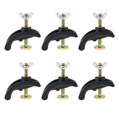 VGOL 6pcs Pinces à Plaque de Presse Arquées CNC Machine de Gravure T Piste Pinces de Maintien Montage Fixation Platine Routeur A