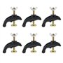 VGOL 6pcs Pinces à Plaque de Presse Arquées CNC Machine de Gravure T Piste Pinces de Maintien Montage Fixation Platine Routeur A