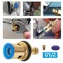 VGOL 1 paire 1/2" Lavabo Évier Robinet Tête de Levier Kit Conversion en Laiton Cartouche de Contrôle Hydraulique Vanne de Robine