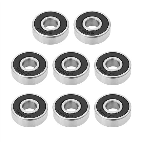 VGOL 8pcs 608-2RS 22mm Roulements de Planche à roulettes en Céramique en Acier Inoxydable Blindé Haute Vitesse Résistant à l'usu