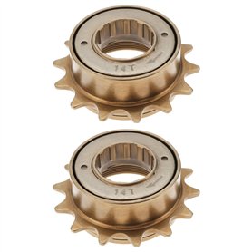 VGOL 2PCS 14T Pignon de Volant d'inertie de Vélo à Vitesse Unique Filetage de 34 Mm Volant d'inertie de Vélo Adapté Aux Vélos BM