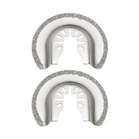 VGOL Lot de 2 Lames de Scie Diamantées Demi-cercle 64mm Lame de Coupe à Lames Diamantées Oscillantes pour Outils Multiples élimi