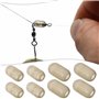 VGOL 100pcs émerillons de Pêche à La Carpe Perles Arrêt Mangeoire émerillon Grossier Adapté Au Matériel à Changement Rapide Kit 