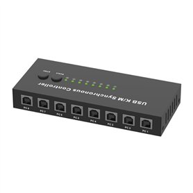 BOFRHME ContrrLeur Synchrone USB K/M Commutateur KVM à 8 Ports Plusieurs Ordinateurs Partagent 1 Ensemble de Souris et de