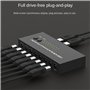 BOFRHME ContrrLeur Synchrone USB K/M Commutateur KVM à 8 Ports Plusieurs Ordinateurs Partagent 1 Ensemble de Souris et de