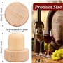 FITTG 50Pc Bouchons de Liège en T pour Bouteille de Vin - Réutilisables en Bois et Caoutchouc