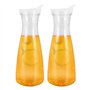 Juwacoo Lot de 2 carafes à eau en plastique de 1 l avec couvercle