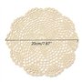 Lobamop Lot de 12 Sets de Table en Coton Vintage Ronds à la Main en Dentelle crochetée - Décoration de Table