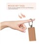 Wanjorlay 30 PièCes Blanc Porte-CléS en Bois Bricolage Porte-CléS en Bois Porte-CléS Peuvent Graver des Cadeaux de Bricolage