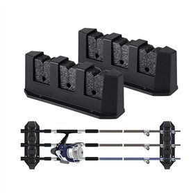 EIAOSI Support de canne à pêche 1 paire de support Noir Support horizontal 7