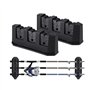 EIAOSI Support de canne à pêche 1 paire de support Noir Support horizontal 7