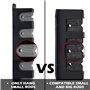 EIAOSI Support de canne à pêche 1 paire de support Noir Support horizontal 7,8 mm