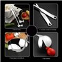 Iegefirm Louche à Soupe de Cuisine en Acier Inoxydable 304 Punch Cuillères Ladell Lumineuses avec Bec verseur Louches à Sauce po