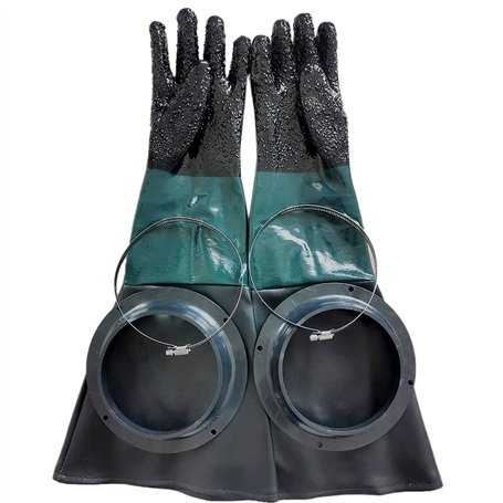 Torribaly Gants de sablage 60 cm avec joints toriques pour cabine de jet de sable