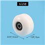 Giilayky Roues de skateboard avec roulements 52 x 30 mm Street PU Pièces de skateboard Cruiser Longboard (lot de 4) Blanc