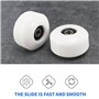 Giilayky Roues de skateboard avec roulements 52 x 30 mm Street PU Pièces de skateboard Cruiser Longboard (lot de 4) Blanc