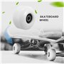 Giilayky Roues de skateboard avec roulements 52 x 30 mm Street PU Pièces de skateboard Cruiser Longboard (lot de 4) Blanc