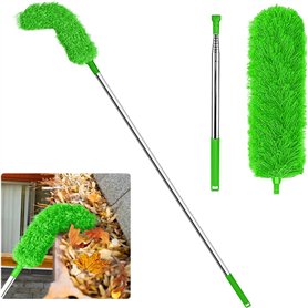 Niukuyu Brosse de Nettoyage de GouttièRe Outil de Toiture avec Mât TéLescopique Extensible 8
