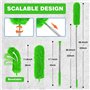 Niukuyu Brosse de Nettoyage de GouttièRe Outil de Toiture avec Mât TéLescopique Extensible 8,2 Pieds Outil de Nettoyage de Facil