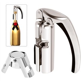 Asuinxurr Décapsuleur de bouteille de champagne Tire-bouchon en alliage de zinc Bar Tire-bouchon Cuisine Vin Champagne Décapsule