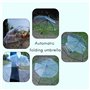 Juwacoo Parapluie de poche automatique transparent - Résistant aux tempêtes - Mini parapluie automatique - Design noir, Noir , S