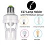RUANI 2 PCS E27 Adaptateur Douille LED Convertisseur Douille avec Capteur de Mouvement PIR AC100-240V Détecteur de Présence Huma